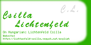 csilla lichtenfeld business card